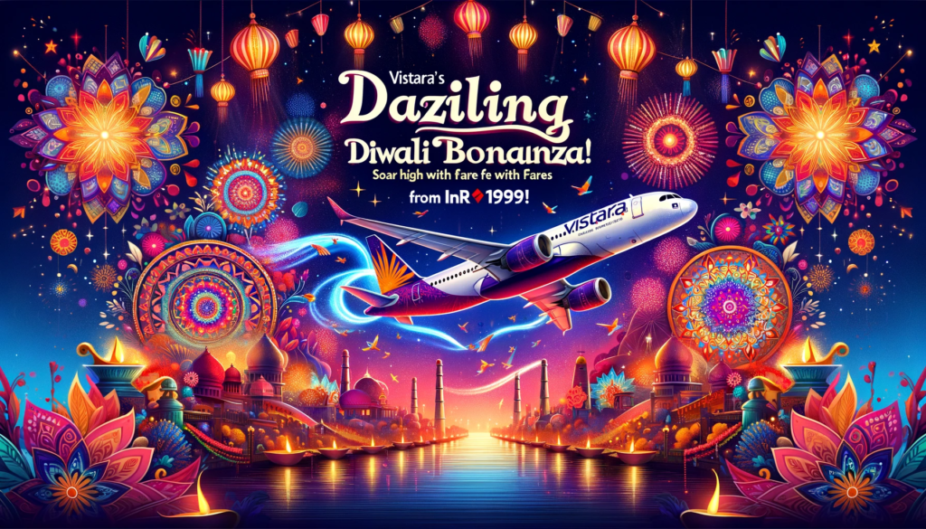 A-vibrant-and-engaging-airline-advertisement-banner-featuring-the-headline-Vistaras-Dazzling-Diwali-Bonanza_-Soar-High-with-Fares-from-INR-1999