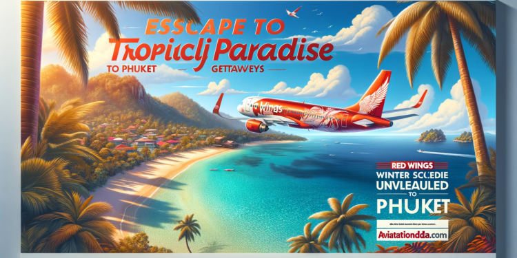 Design-an-advertisement-banner-for-Red-Wings-winter-flight-schedule-to-Phuket.-The-banner-is-vibrant-and-tropical-featuring-an-image-of-a-Red-Wings