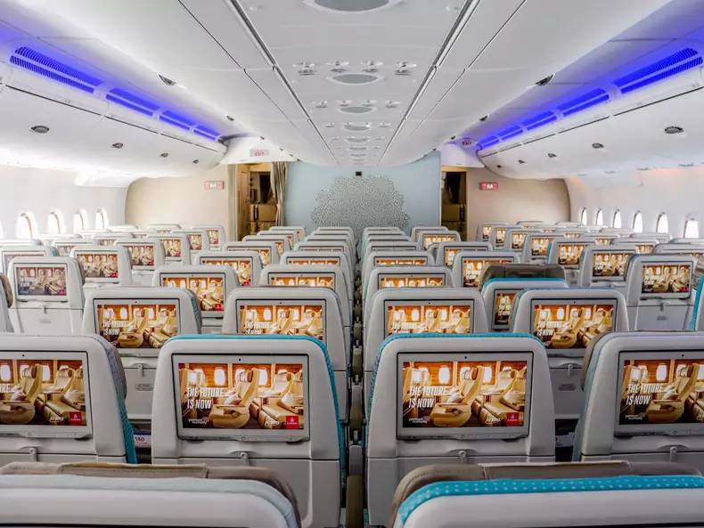 Emirates A380 Economy Lights