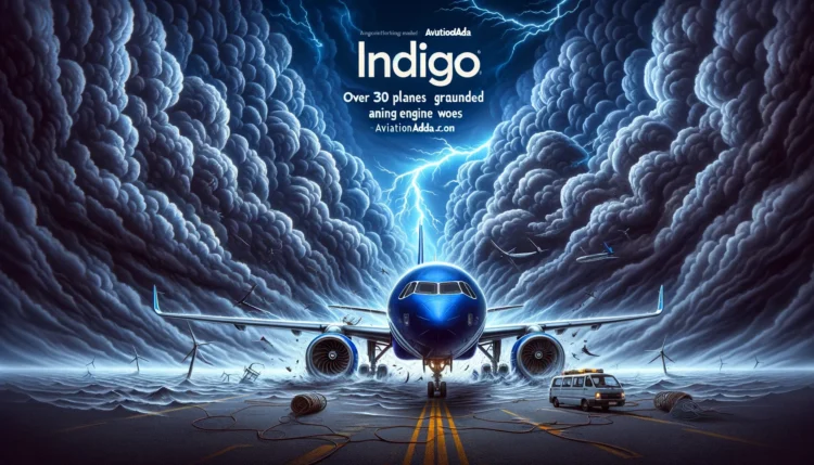 graphic-depicts-a-turbulent-sky-with-dark-storm-clouds-and-lightning-symbolizing-challenges.-In-the-forefront-an-IndiGo-airline-plane-is-shown