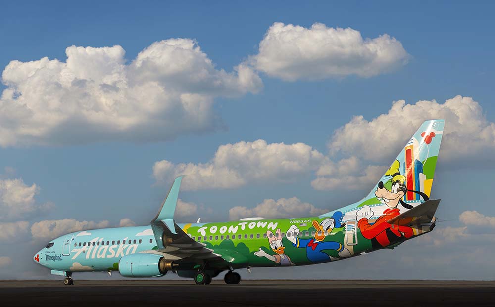 Alaska Airlines Mickeys Toontown Livery Launch