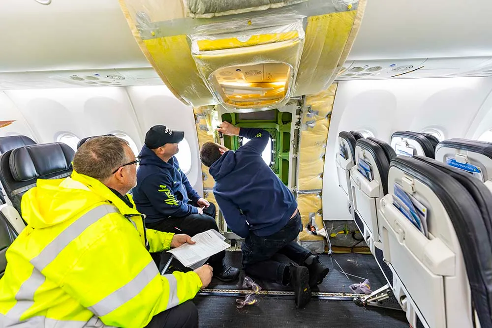 Alaska Airlines Boeing Plug Door inspection