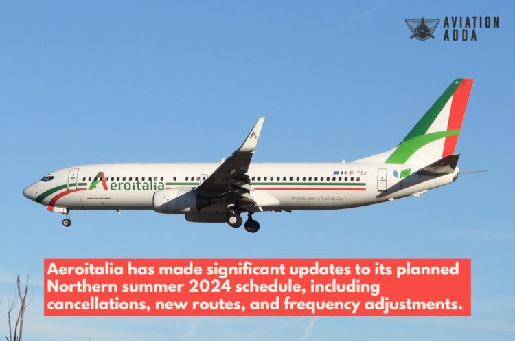 Aeroitalia Adjusts Summer 2024 Schedule