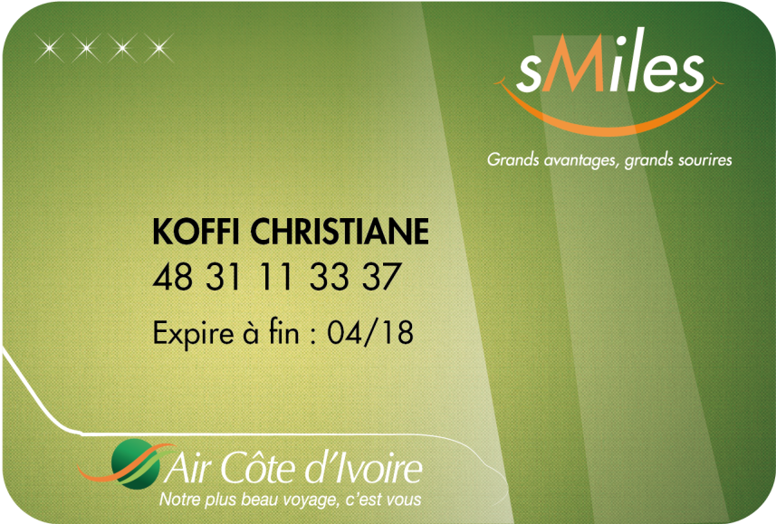 sMiles 4 Star Card - Air Côte d’Ivoire