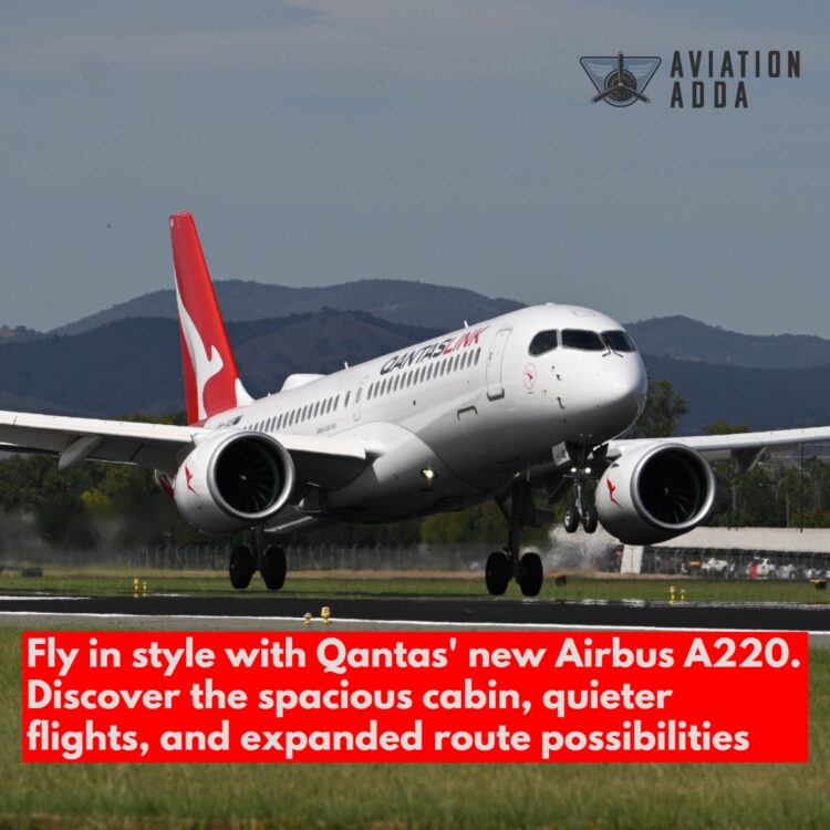 Qantas A220 Departing From Melbourne